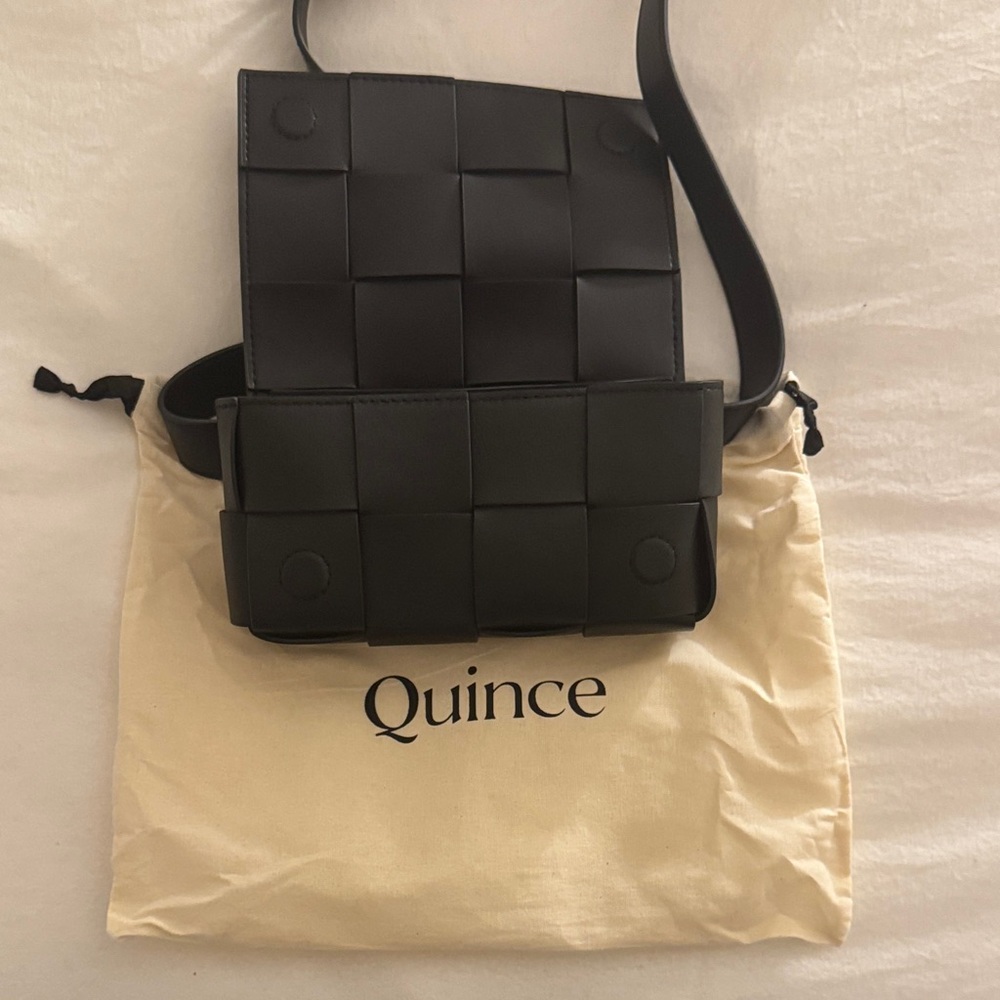 Quince Black Woven Leather Belt Bag - Picture 5 of 5